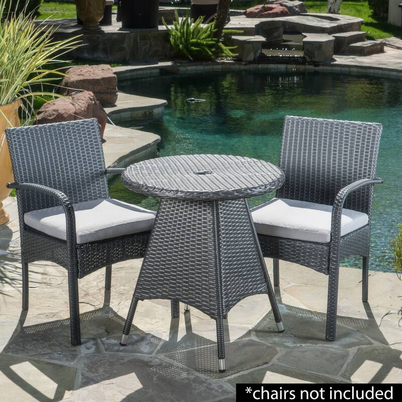 Corsica Outdoor Wicker Round Dining Table (ONLY) by Christopher Knight Home - 25.75"L x 25.75"W x 28.35"H
