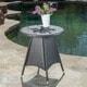 preview thumbnail 1 of 4, Corsica Outdoor Wicker Round Dining Table (ONLY) by Christopher Knight Home - 25.75"L x 25.75"W x 28.35"H Grey
