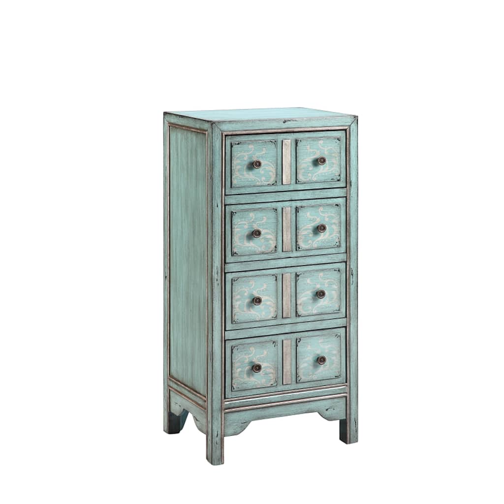 Elk Home Evelyn Blue Finish Wood 18 Inch Wide Chest