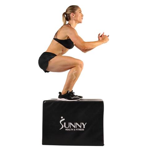 Sunny Health & Fitness No. 072 3-in-1 Foam Plyo Box - Black