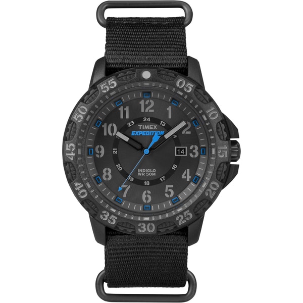Timex Men's Expedition Gallatin Black Nylon Slip-Thru Strap Watch