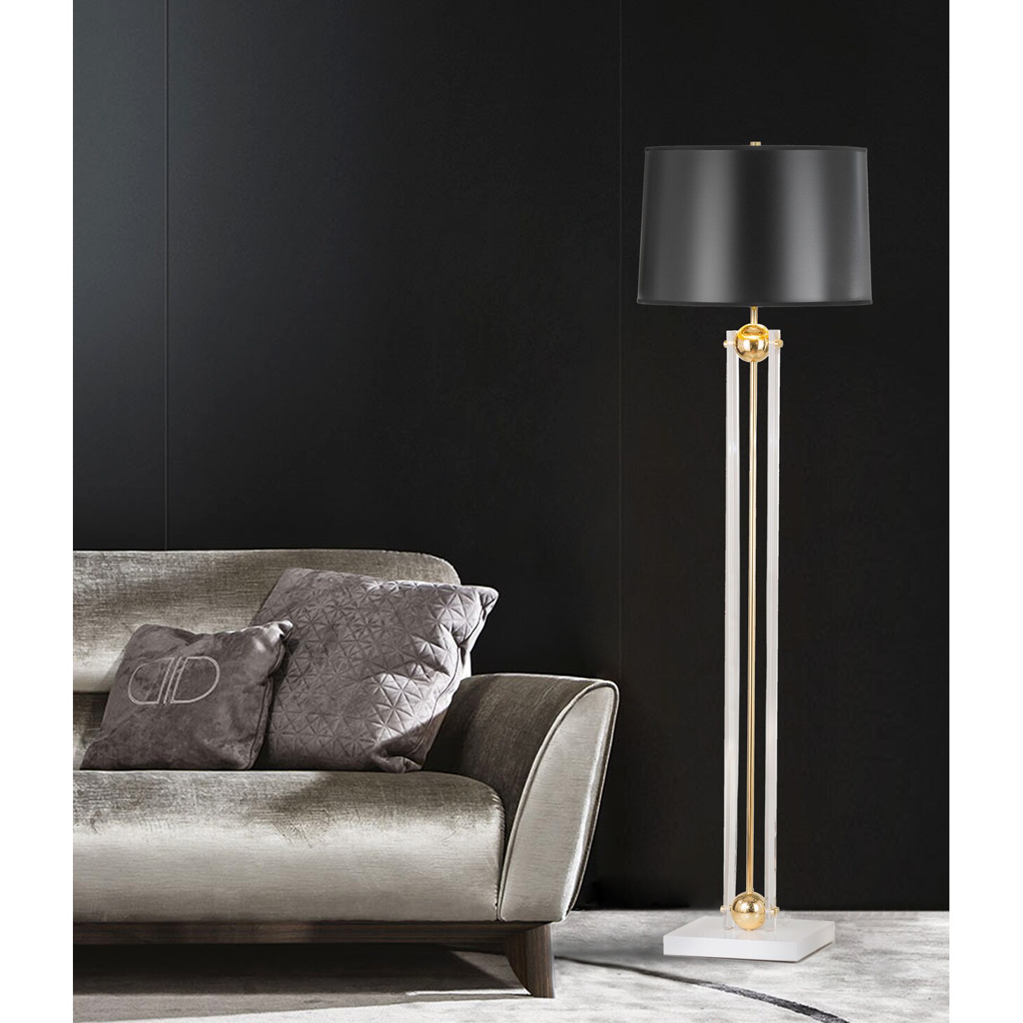 gold tone floor lamps