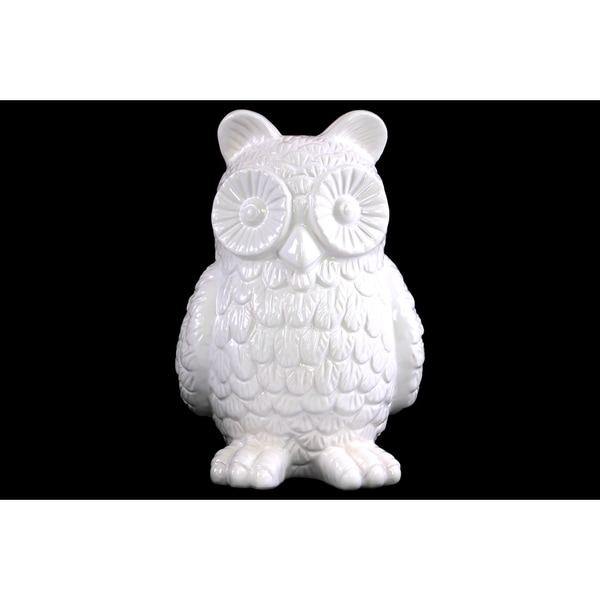 Gloss White Ceramic Owl Figurine Free Shipping On Orders Over Gloss White Ceramic Owl Figurine