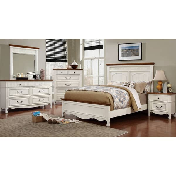 Shop Furniture Of America Paja Cottage 4 Piece Panel Bedroom Set