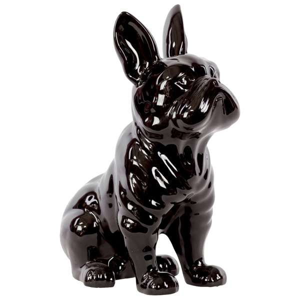 sitting french bulldog figurine in ceramic