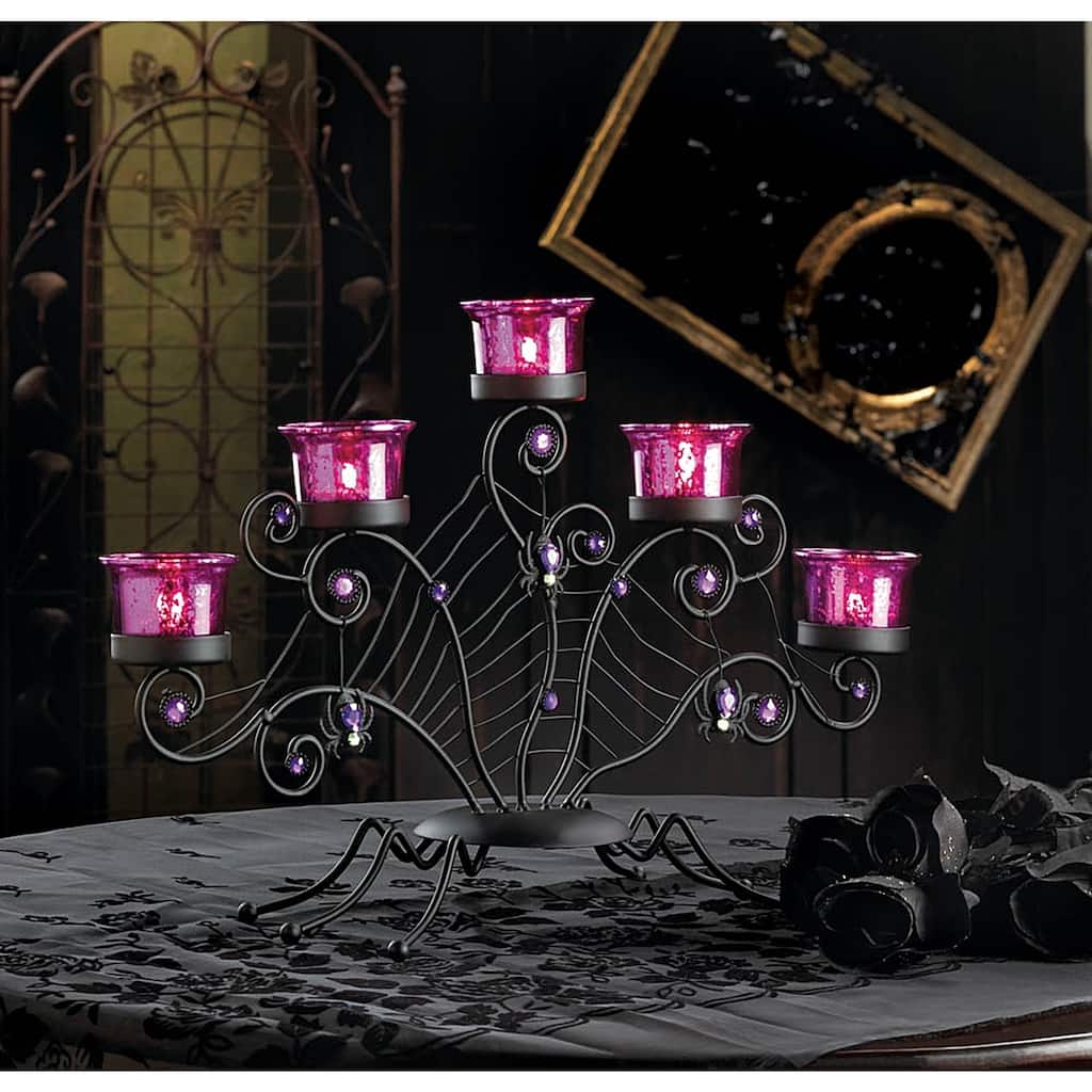 Gardenia Spider Web Tiered Candelabra