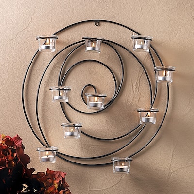 Circular Candle Holder Wall Sconce