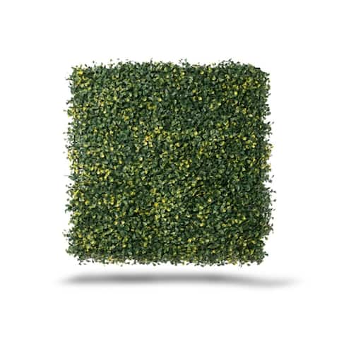 Indoor/Outdoor Ficus Gold Artificial Foliage Wall Panels (Set of 4) - Green