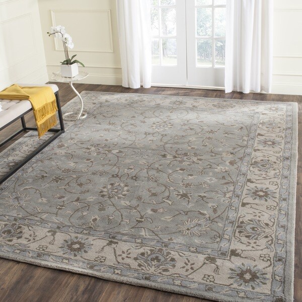 Safavieh Handmade Heritage Timeless Traditional Beige/ Grey Wool Rug - 9' x 12'