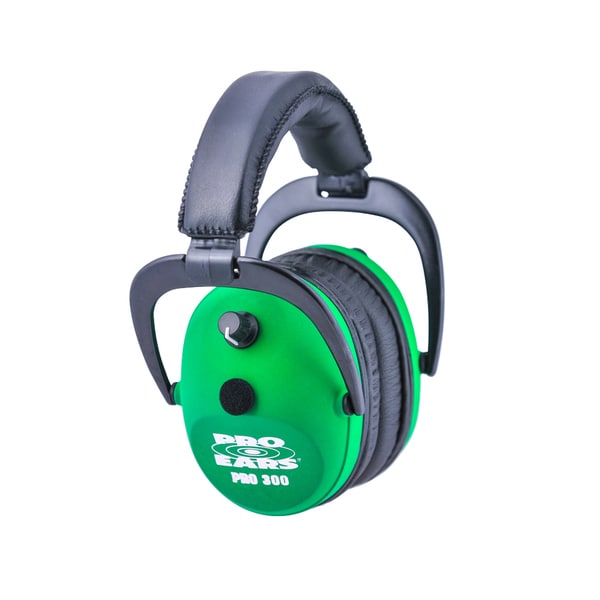 Pro Ears Pro 300 Electronic Hearing Protection and Amplification Neon Green NRR 26 Ear Muffs