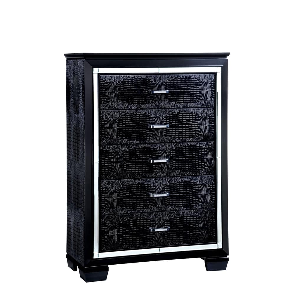 Ruff Transitional Solid Wood 5-Drawer Chest by Furniture of America