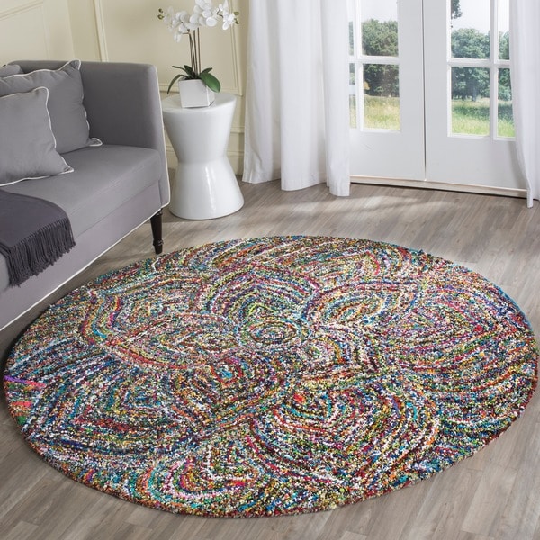 Safavieh HandTufted Nantucket Multi Cotton Rug 4' Round Free