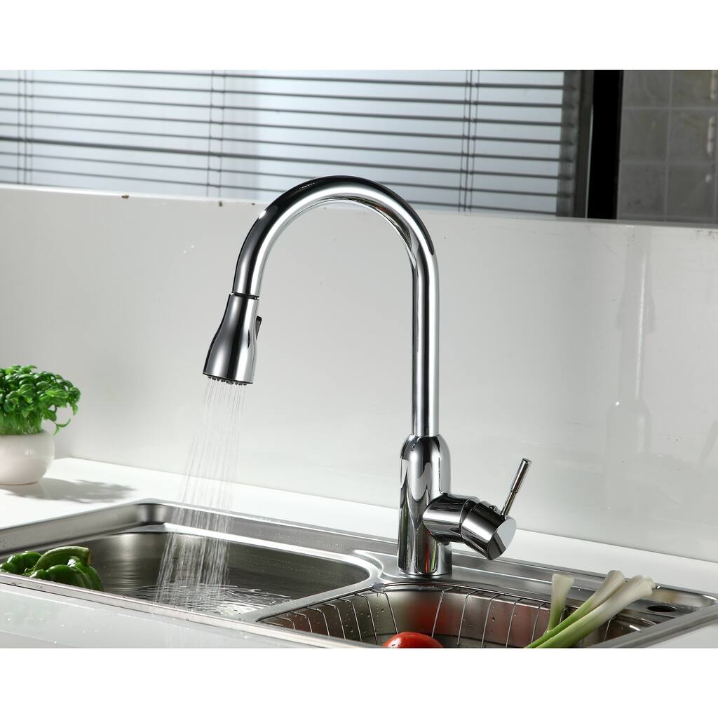 BIDET4ME Kitchen Sink Faucet Pull Down/ Out 2-function Lead-free Mixer Tap - 7'9" x 10'10" - 7'9" x 10'10"