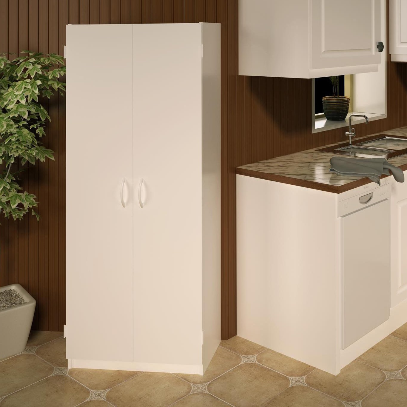 Shop Ameriwood Home Flynn 24 Inch Kitchen Pantry Double Door