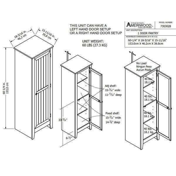 Shop Systembuild Single Door Storage Pantry Cabinet On Sale