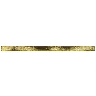 Merola Tile 0.625x11.75-inch Glasstella Foil Golden Thread Glass Over ...