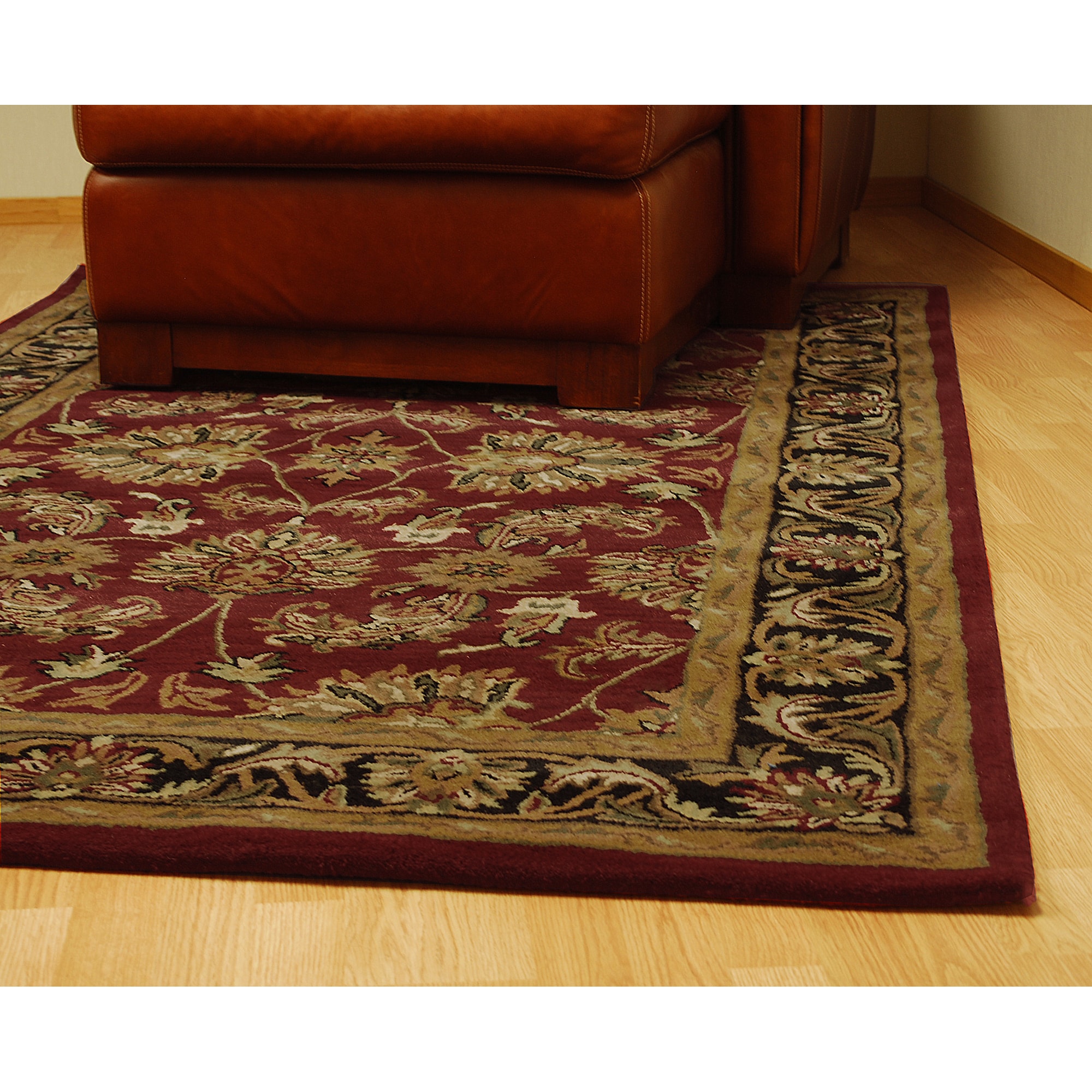 Burgundy Red Traditional Classic Oriental Wool Small Rug Mat 60x110cm 50%OFF RRP 