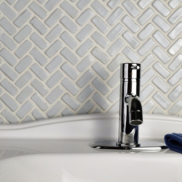 SomerTile 11x11.5-inch London Herringbone White Ceramic Floor and ... SomerTile 11x11.5-inch London Herringbone White Ceramic Floor and ...