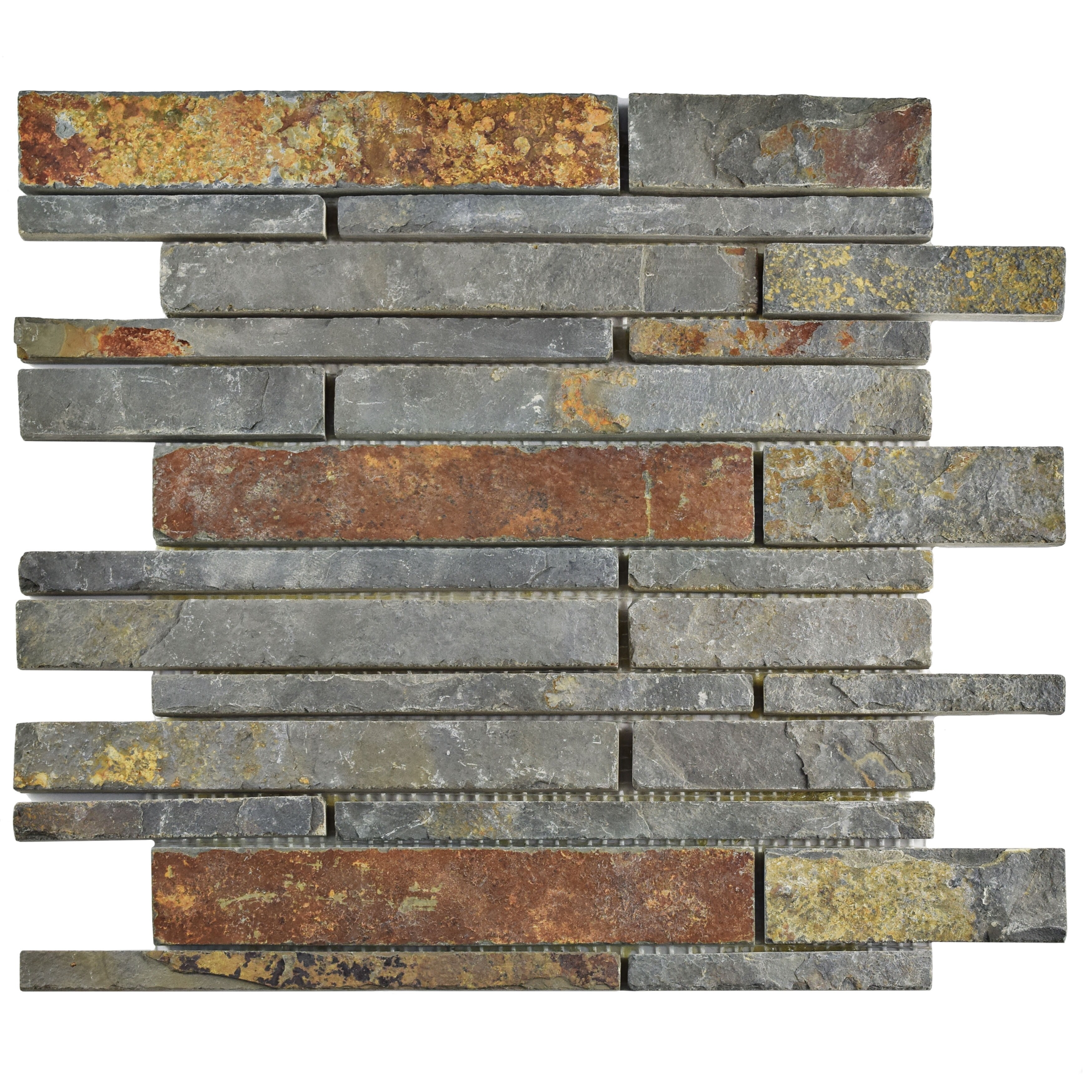Somertile 12x12 Inch Ridge Grand Piano Sunset Slate Natural Somertile 12x12 Inch Ridge Grand Piano