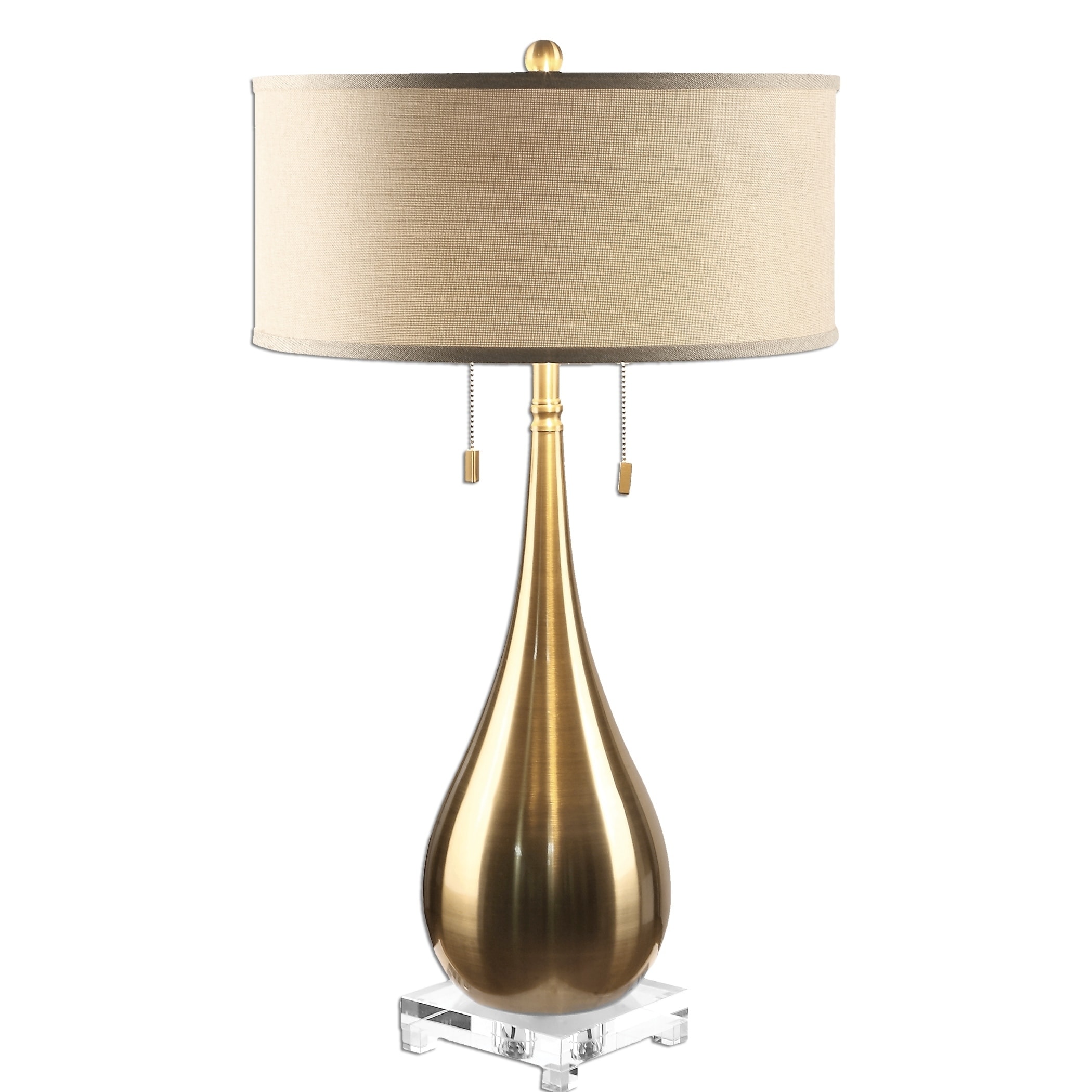 Lagrima Brushed Brass 2-light Lamp