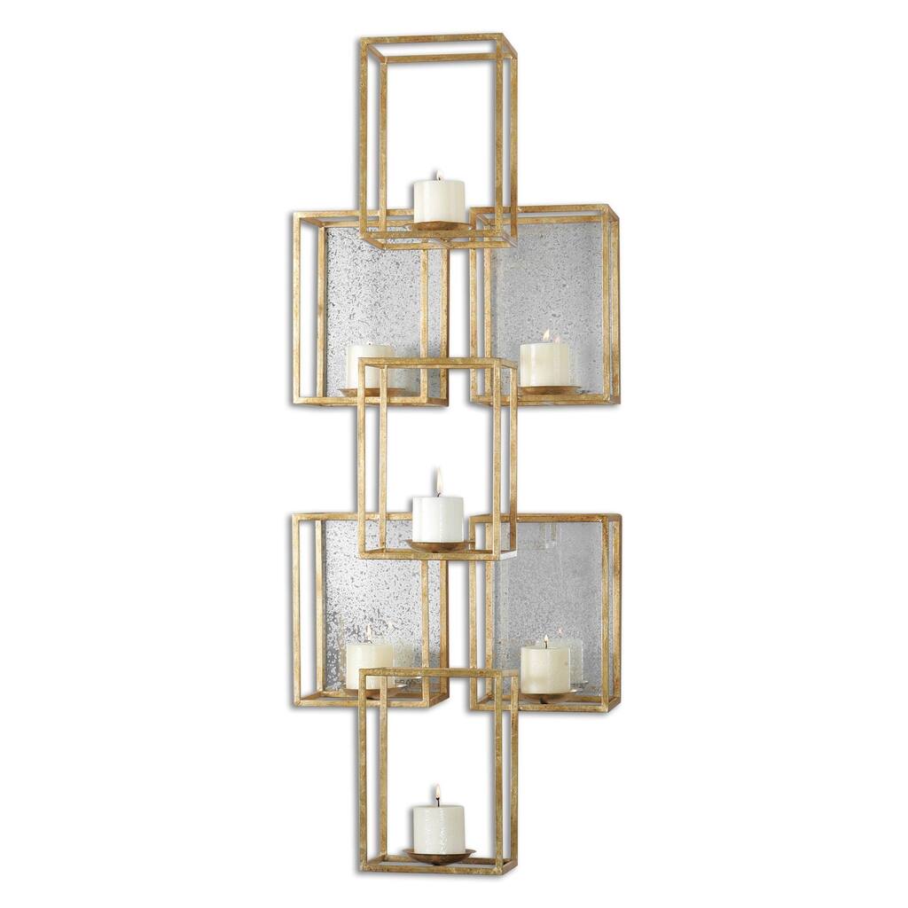 Ronana Mirrored 7-light Candleholder Wall Sconce