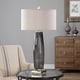preview thumbnail 2 of 0, Vilminore Gray Glass Table Lamp