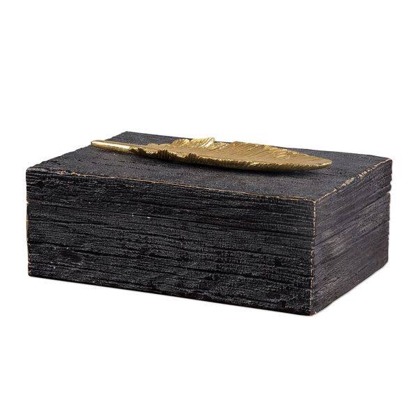 slide 1 of 1, Gold Leaf Box