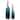 Annabella Teal Glass Bottles (Set of 2)