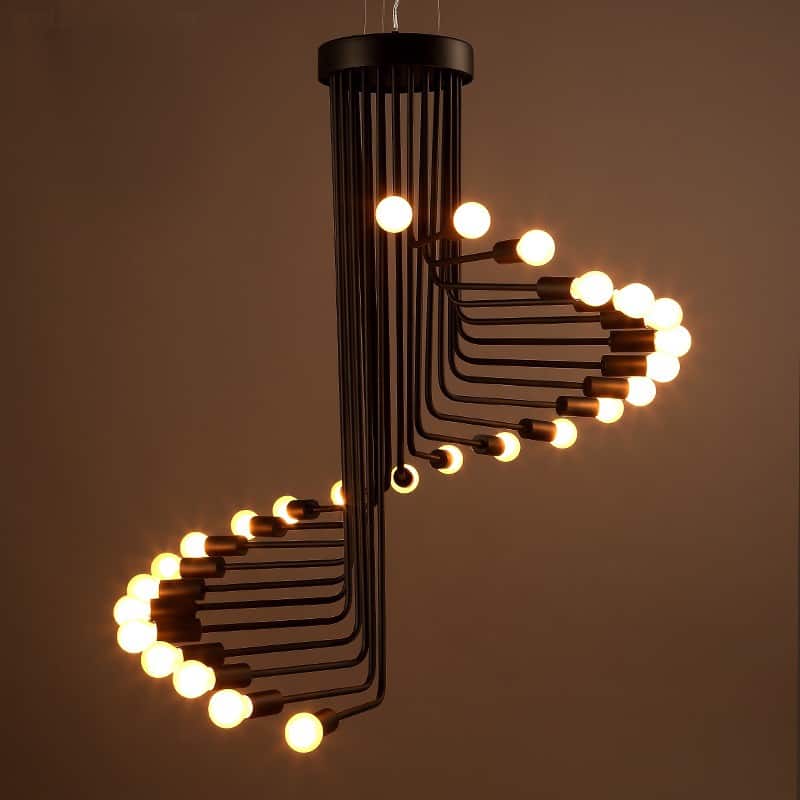 Jack 20-light Black Edison Chandelier