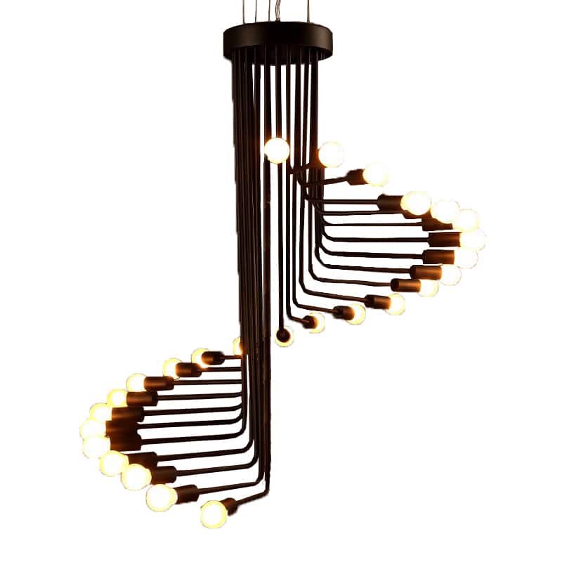 Jack 20-light Black Edison Chandelier