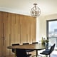 preview thumbnail 2 of 3, Benita 5-light Polished Brass Metal Strap Globe Flush Mount Chandelier (As Is Item)