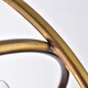 preview thumbnail 5 of 3, Benita 5-light Polished Brass Metal Strap Globe Flush Mount Chandelier (As Is Item)