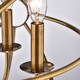 preview thumbnail 4 of 3, Benita 5-light Polished Brass Metal Strap Globe Flush Mount Chandelier (As Is Item)
