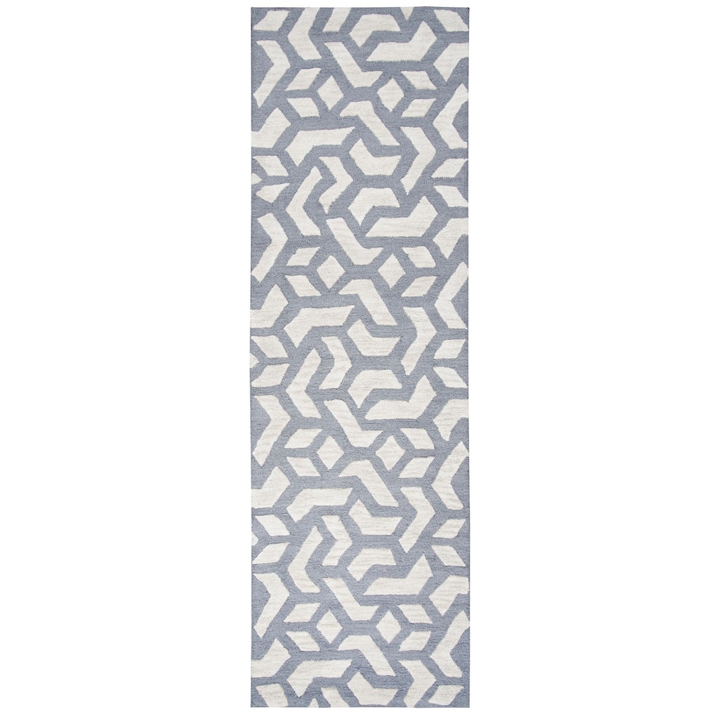 Berlin Collection Grey Geometric Rug