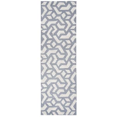 Berlin Collection Grey Geometric Rug