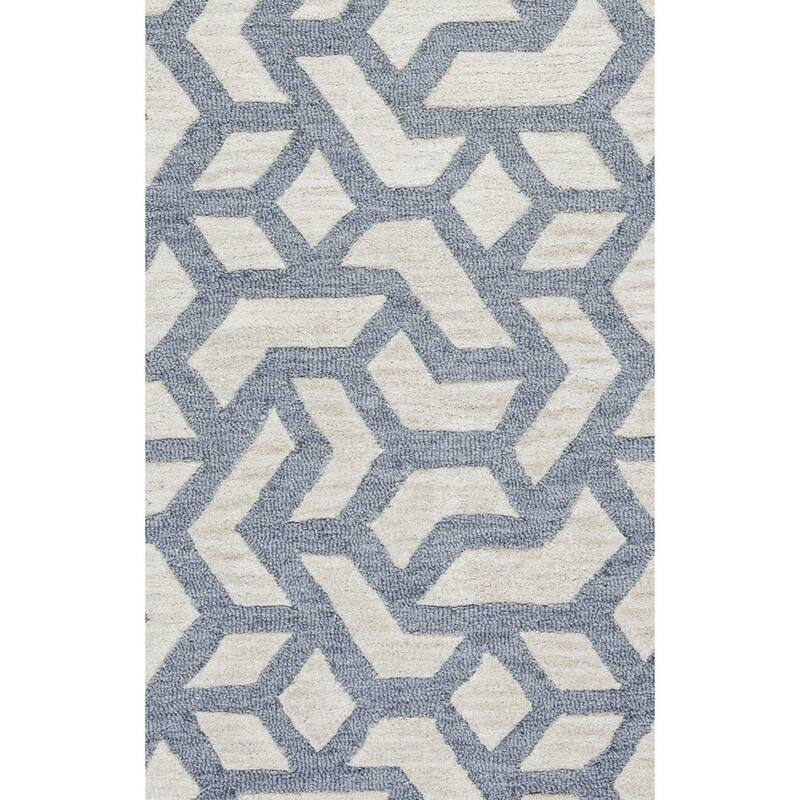 Berlin Collection Grey Geometric Rug