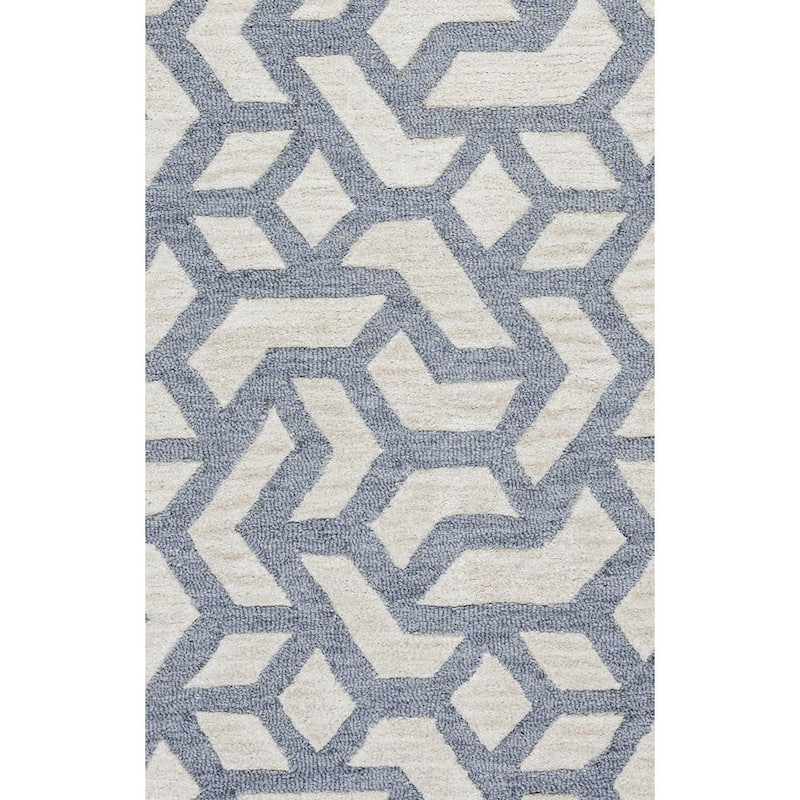 Berlin Collection Grey Geometric Rug