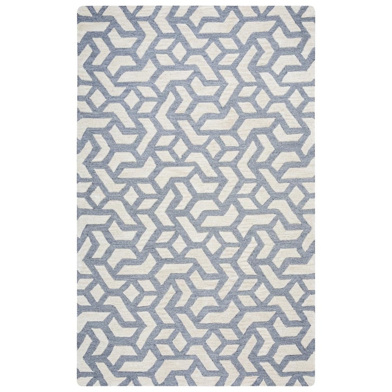 Berlin Collection Grey Geometric Rug