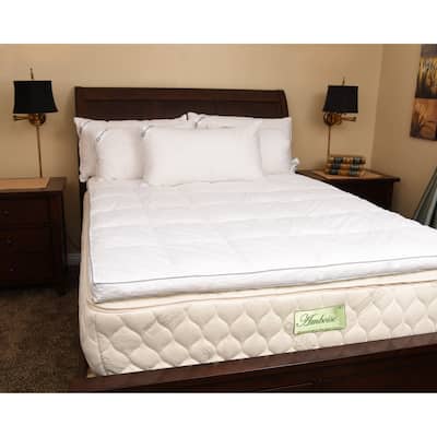 Downia Luxury White Goose Featherbed Mattress Topper