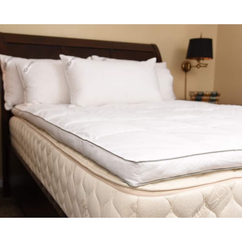 Downia Luxury White Goose Featherbed Mattress Topper
