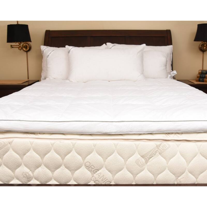 Downia Luxury White Goose Featherbed Mattress Topper