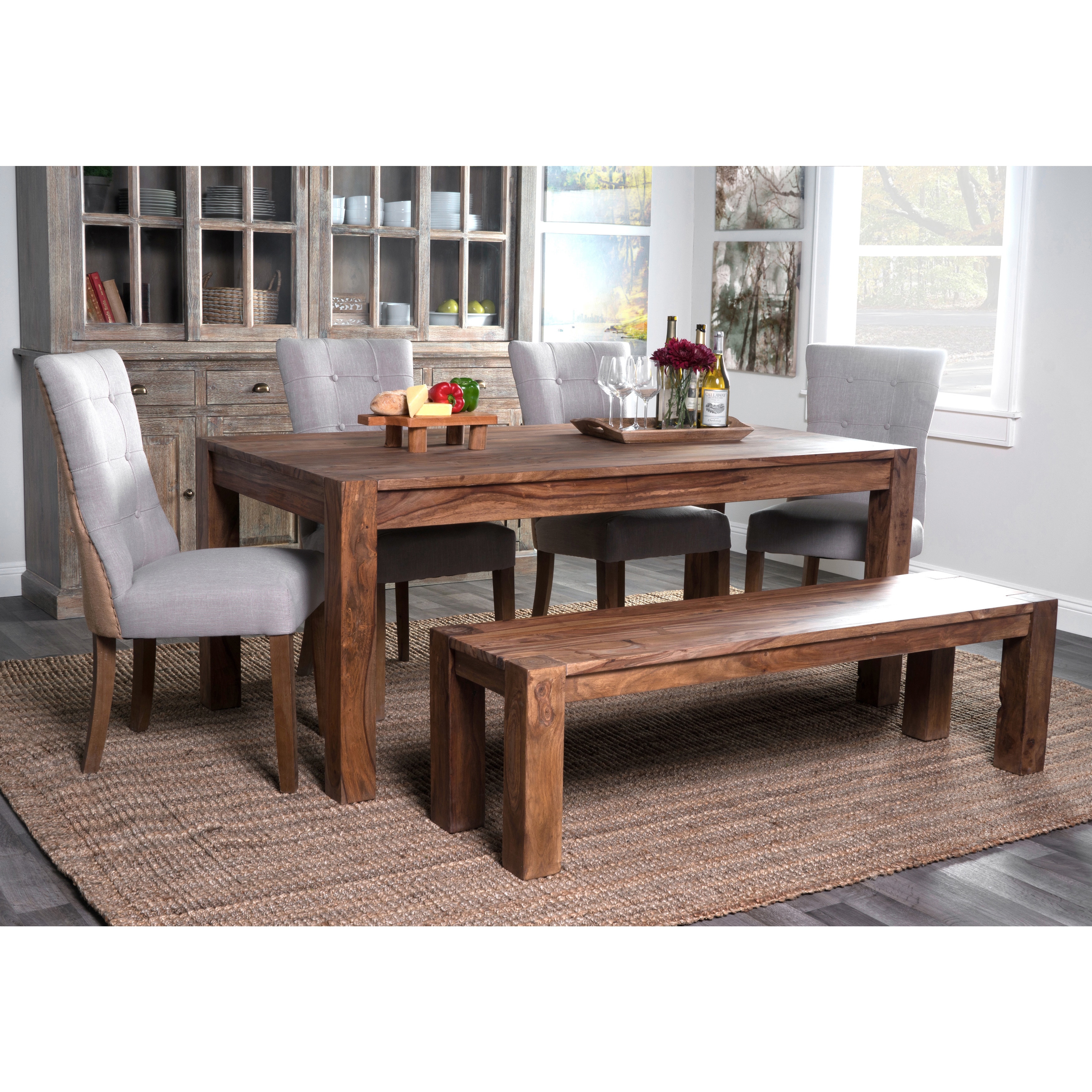 Sotto Rustic Brown Wood 70 Inch Dining Table By Kosas Home Taupe Overstock 11037328