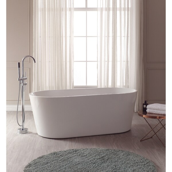 Shop Avanity Aria 67" Free Standing Acrylic Soaking Tub with Center