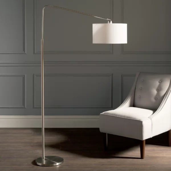Artiva The 80-Degrees 64-Inch Medium Arch Brushed Steel Floor Lamp
