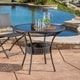 preview thumbnail 2 of 7, Figi Outdoor 34-inch Wicker Glass Table (ONLY) by Christopher Knight Home