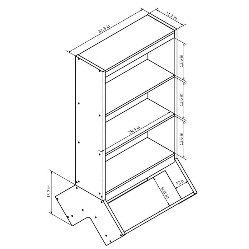 Furniture of America Jeso Contemporary Espresso 5-shelf Bookcase