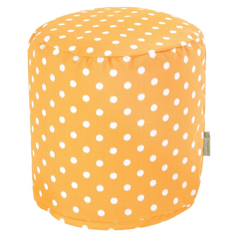 Majestic Home Goods Ikat Dot Indoor / Outdoor Ottoman Pouf 16" L x 16" W x 17" H