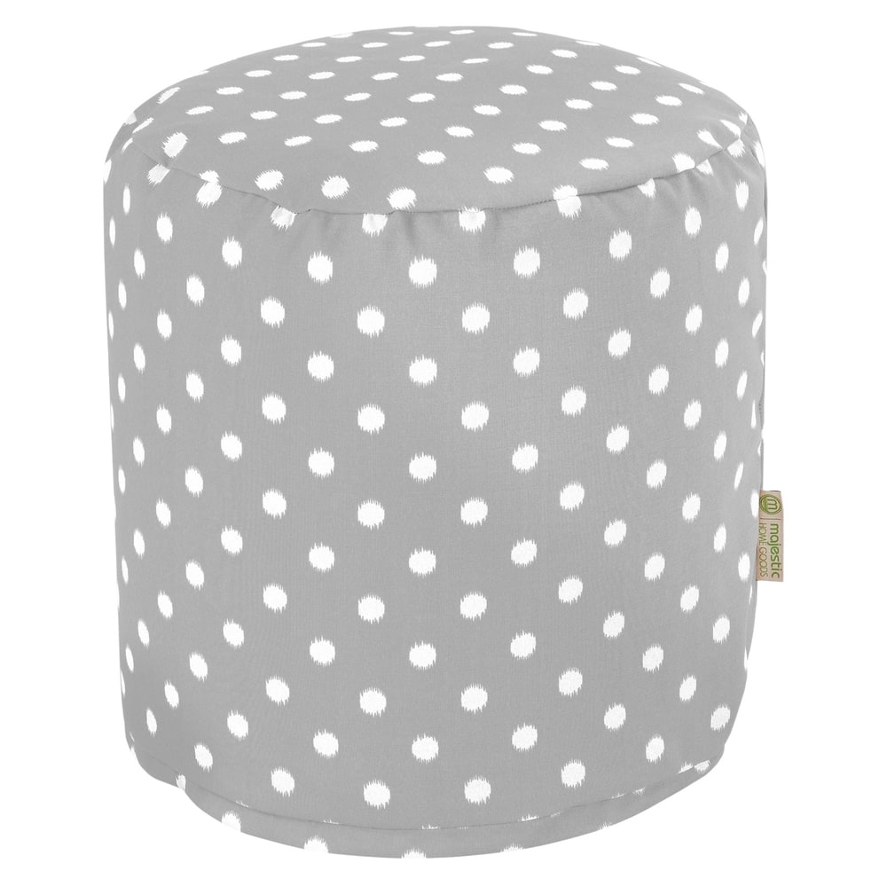 Majestic Home Goods Ikat Dot Indoor / Outdoor Ottoman Pouf 16" L x 16" W x 17" H