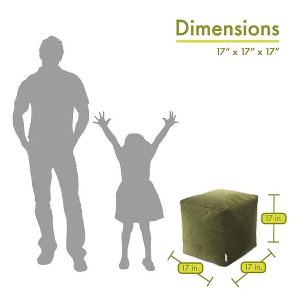 dimension image slide 1 of 10, Majestic Home Goods Villa Collection Indoor Ottoman Pouf Cube