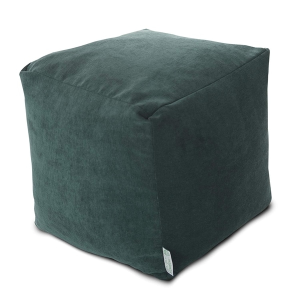 Majestic Home Goods Villa Collection Indoor Ottoman Pouf Cube - On